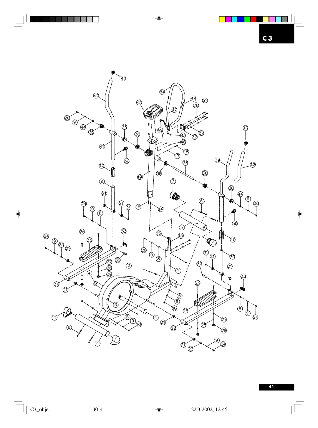 Tunturi owner manual C3ohje40-41 22.3.2002 