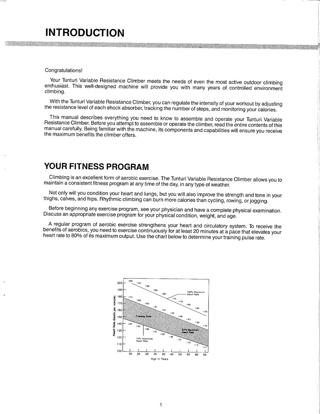 Tunturi C401, C440, C406, C405 manual 