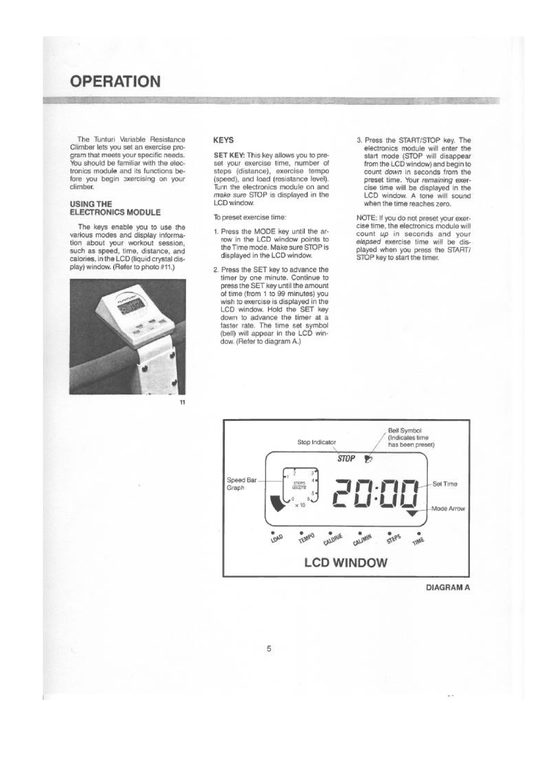 Tunturi C401, C440, C406, C405 manual 