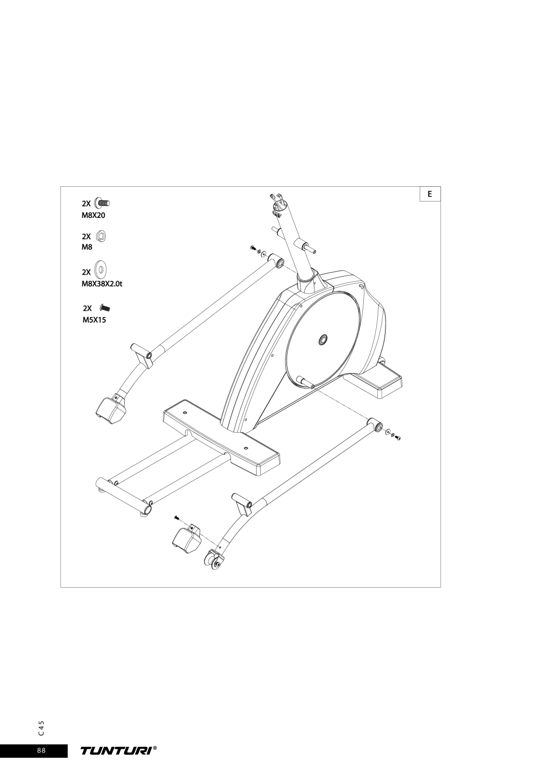 Tunturi C45 owner manual M8X20 