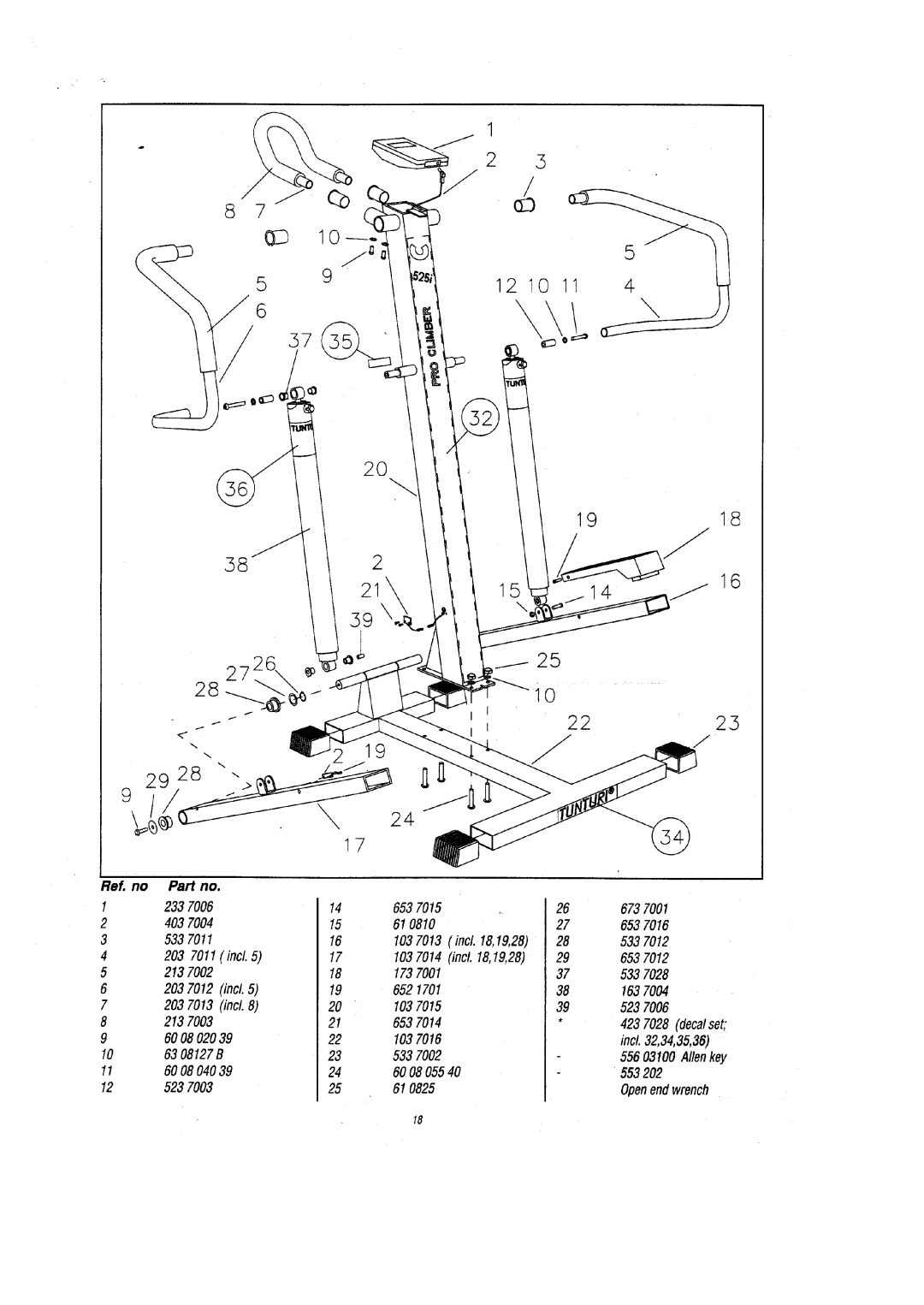 Tunturi C525i manual 