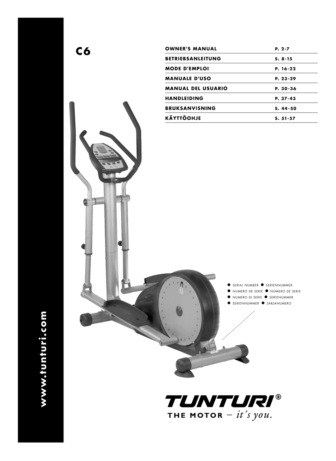 Tunturi C6 owner manual 