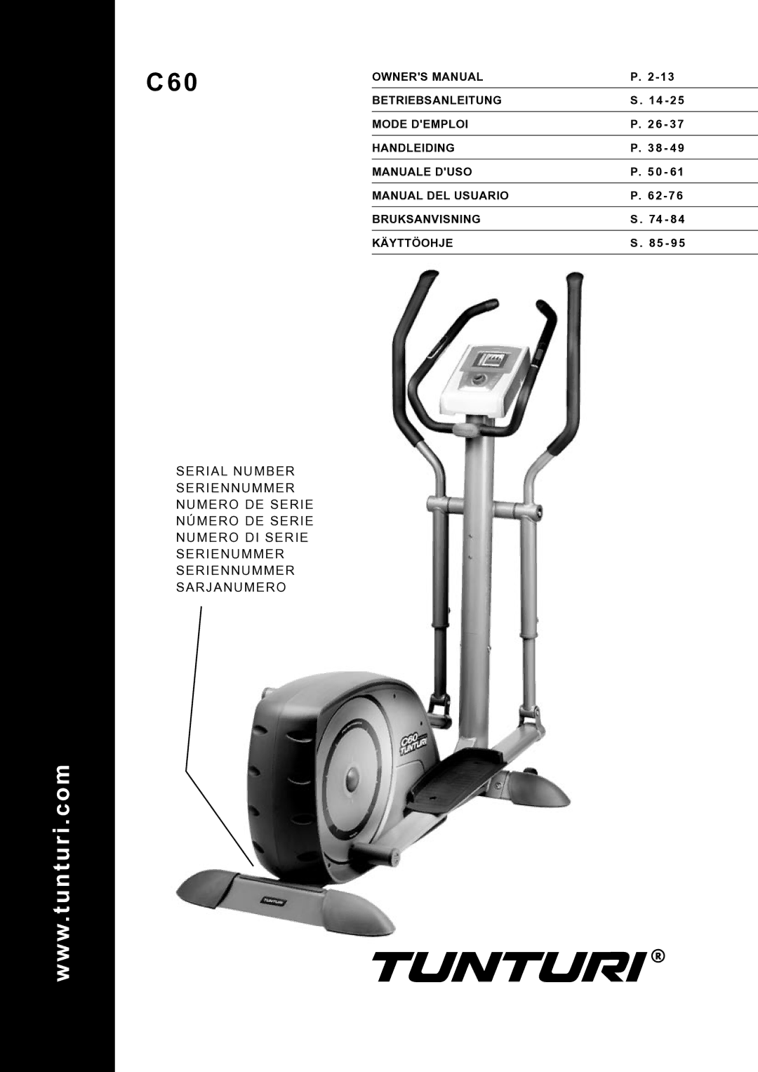 Tunturi C60 owner manual 