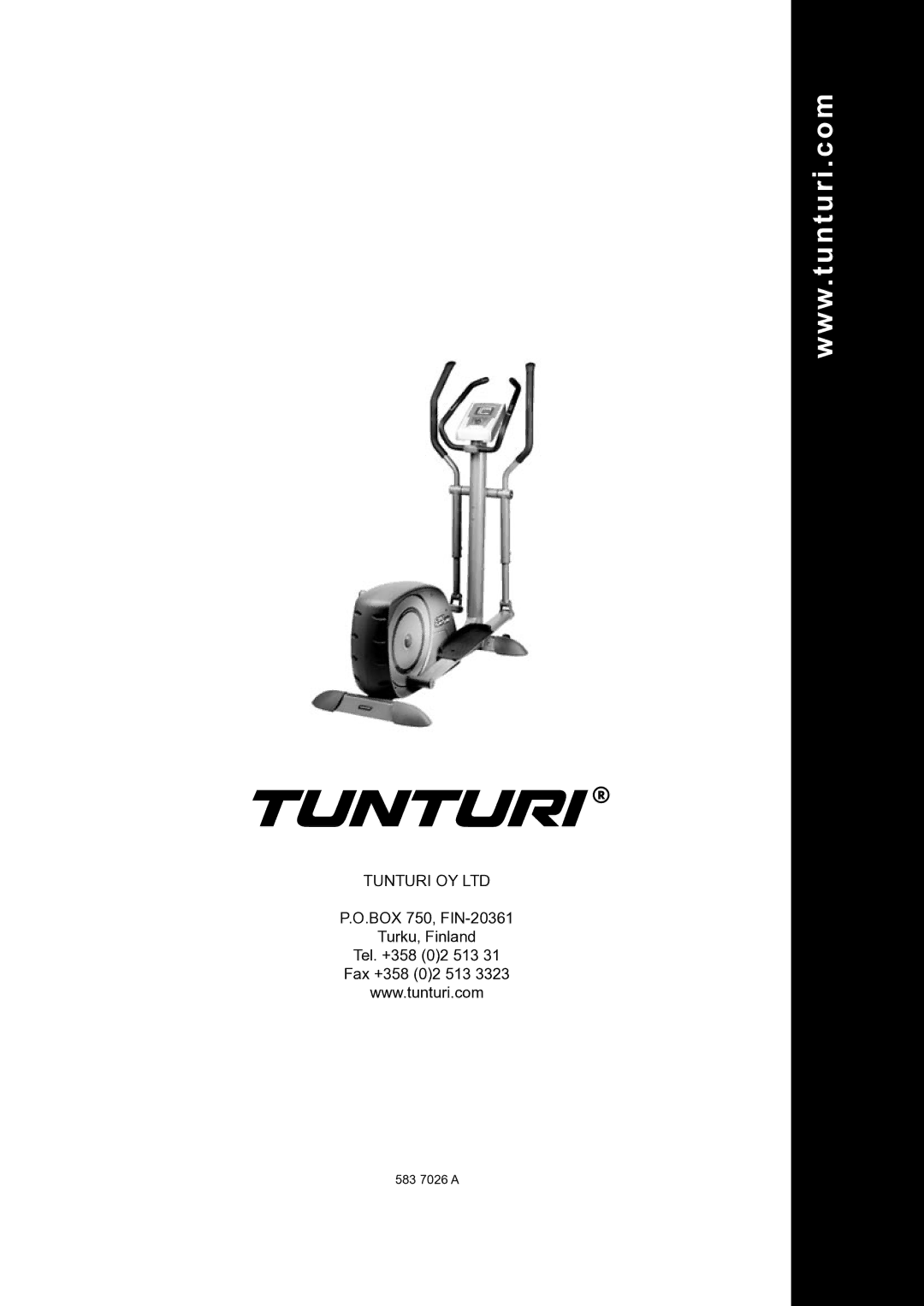 Tunturi C60 owner manual 583 7026 a 