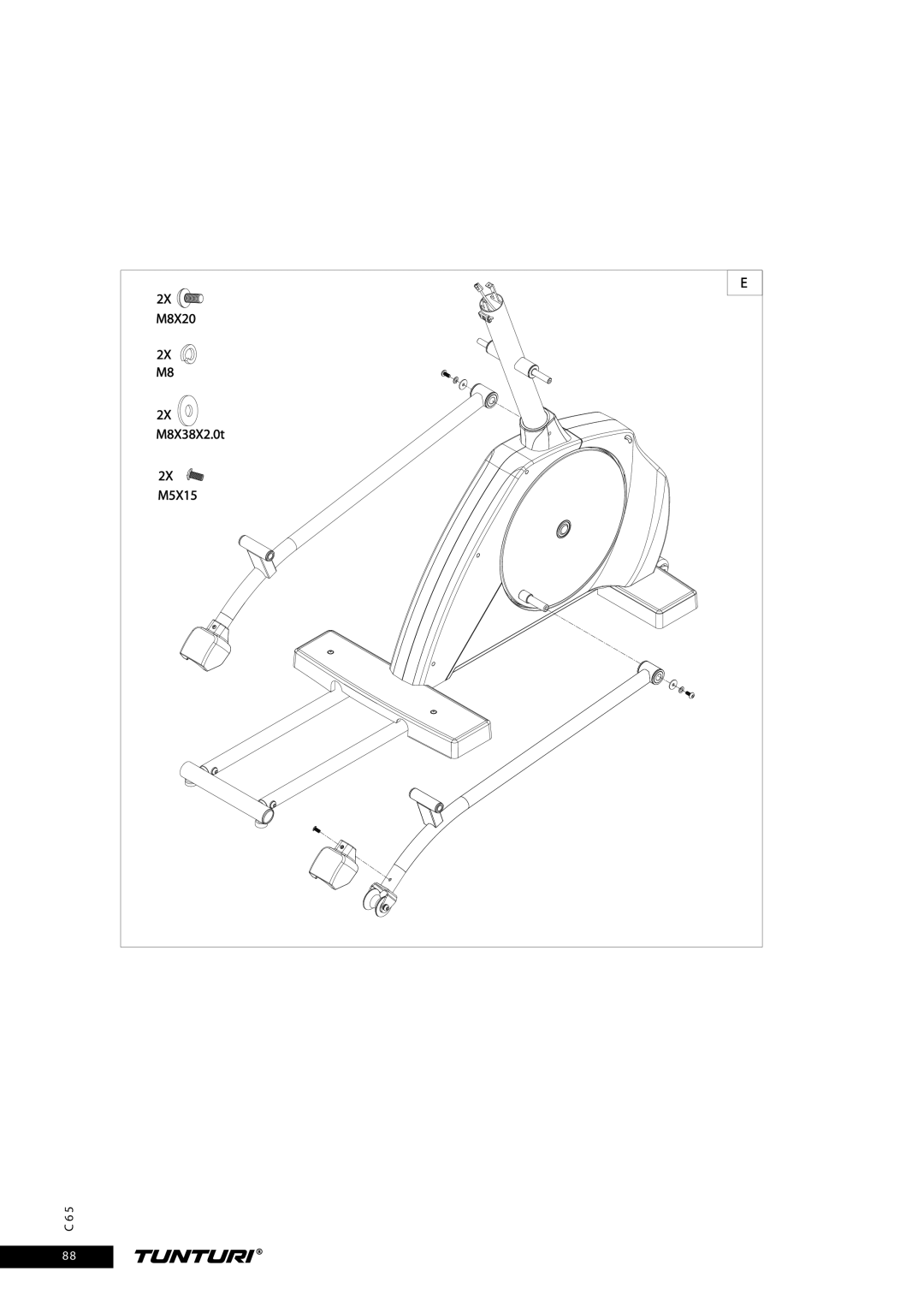 Tunturi C65 owner manual M8X20 