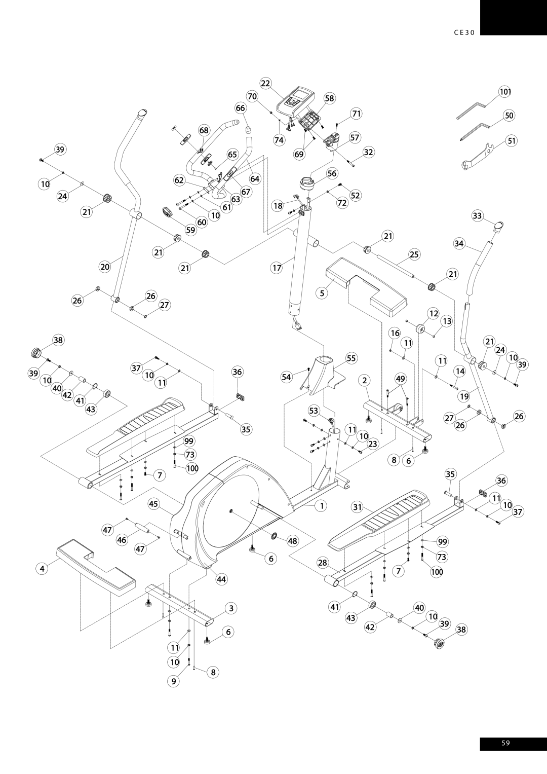 Tunturi CE30 owner manual 101 100 