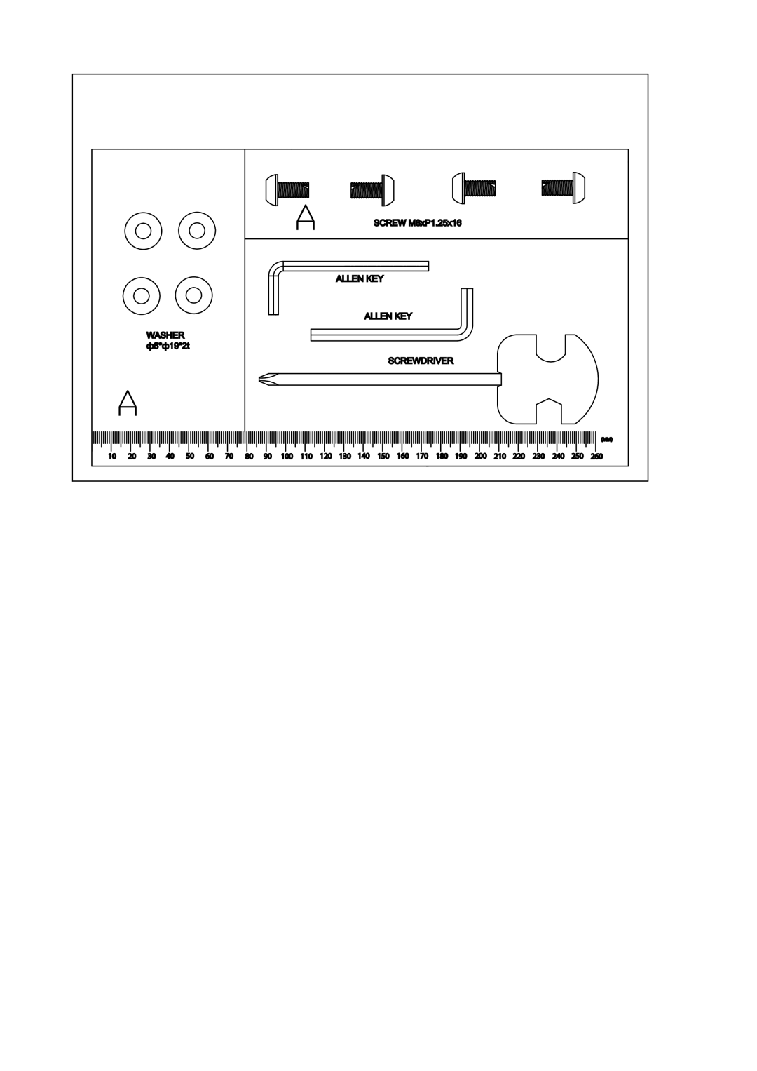 Tunturi E30L owner manual Allen KEY 