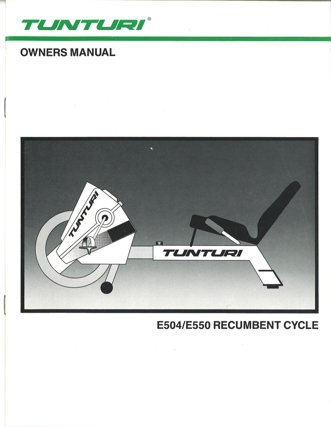 Tunturi E550, E504 manual 