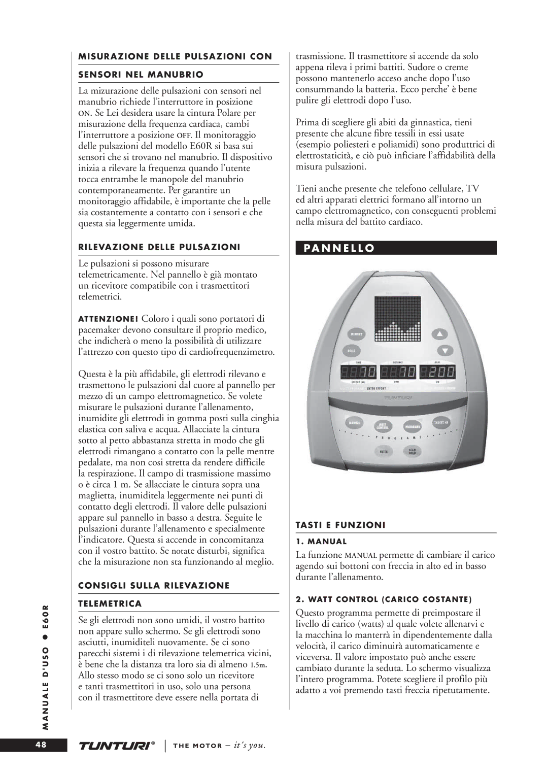 Tunturi E60R owner manual N N E L L O 