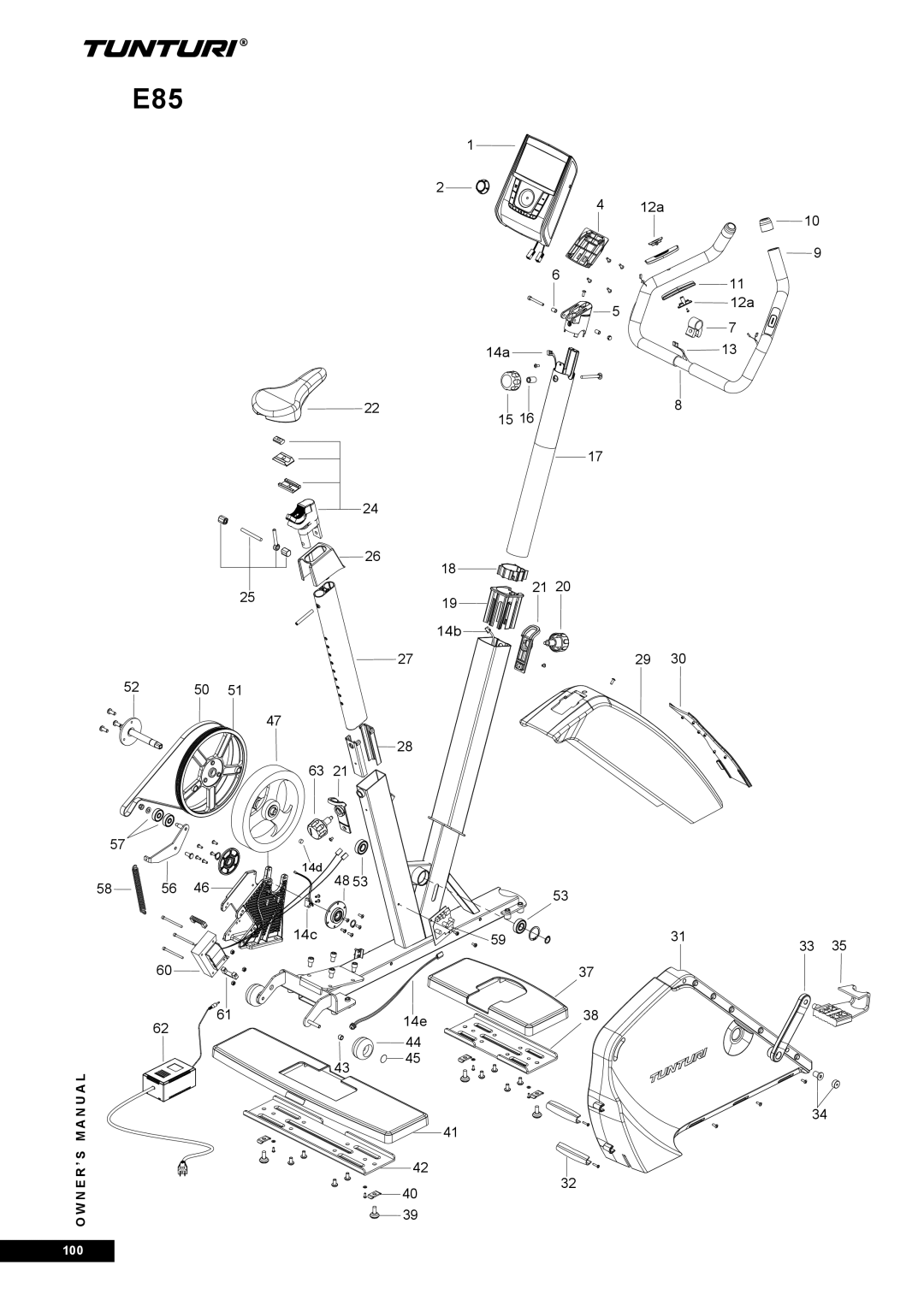 Tunturi E85, E80 owner manual 