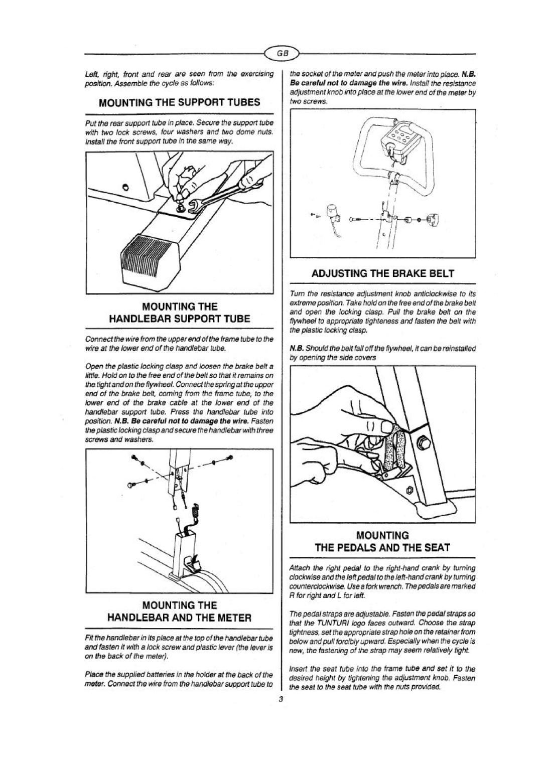 Tunturi F250 manual 