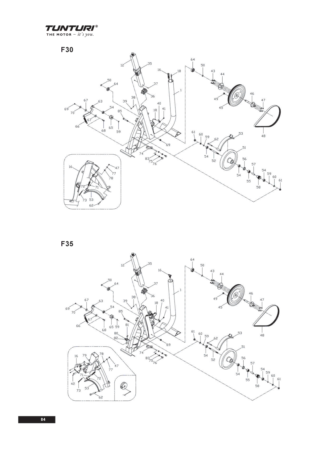 Tunturi owner manual F30 F35 