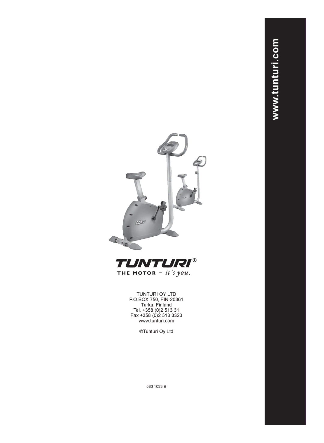 Tunturi F35, F30 owner manual 583 1033 B 