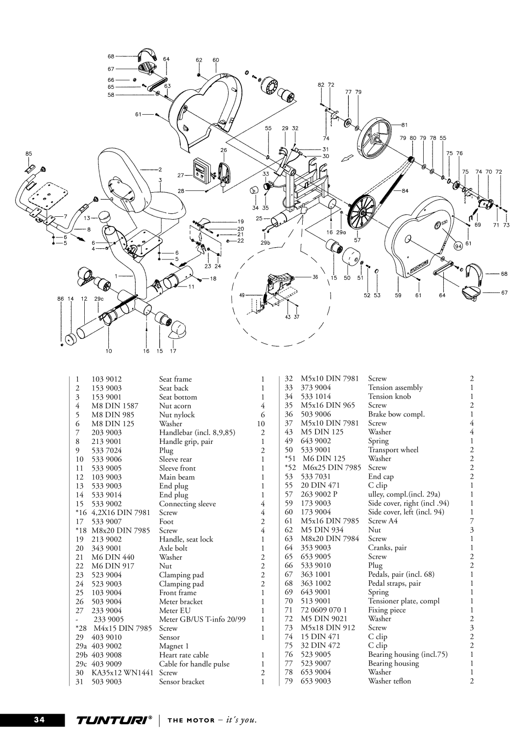 Tunturi F530 owner manual 