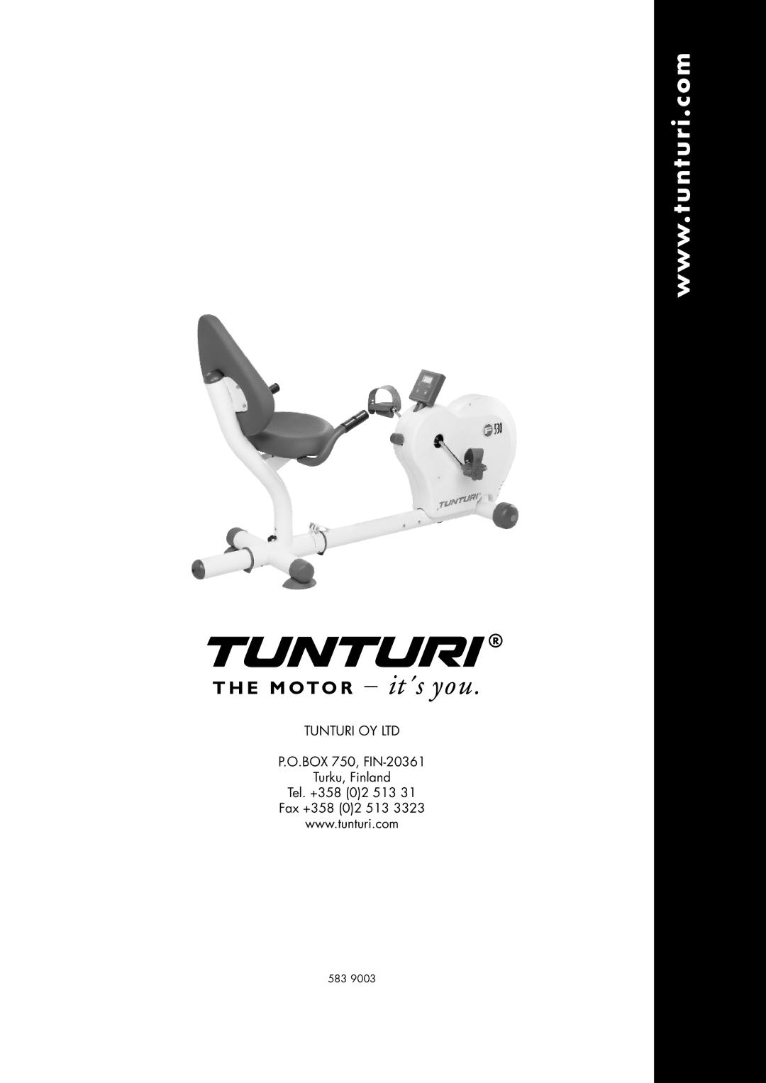 Tunturi F530 owner manual 583 