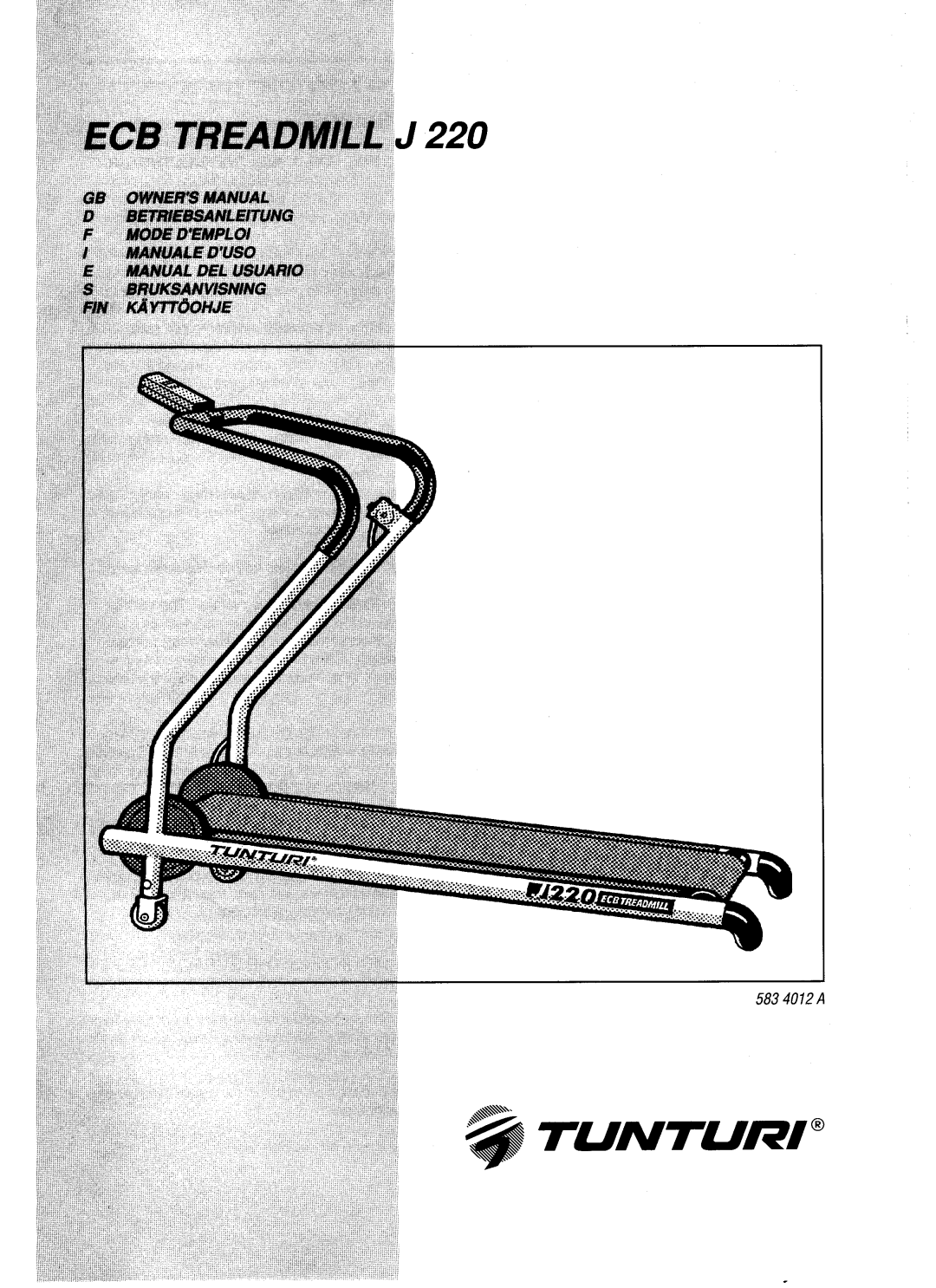 Tunturi J 220 manual 