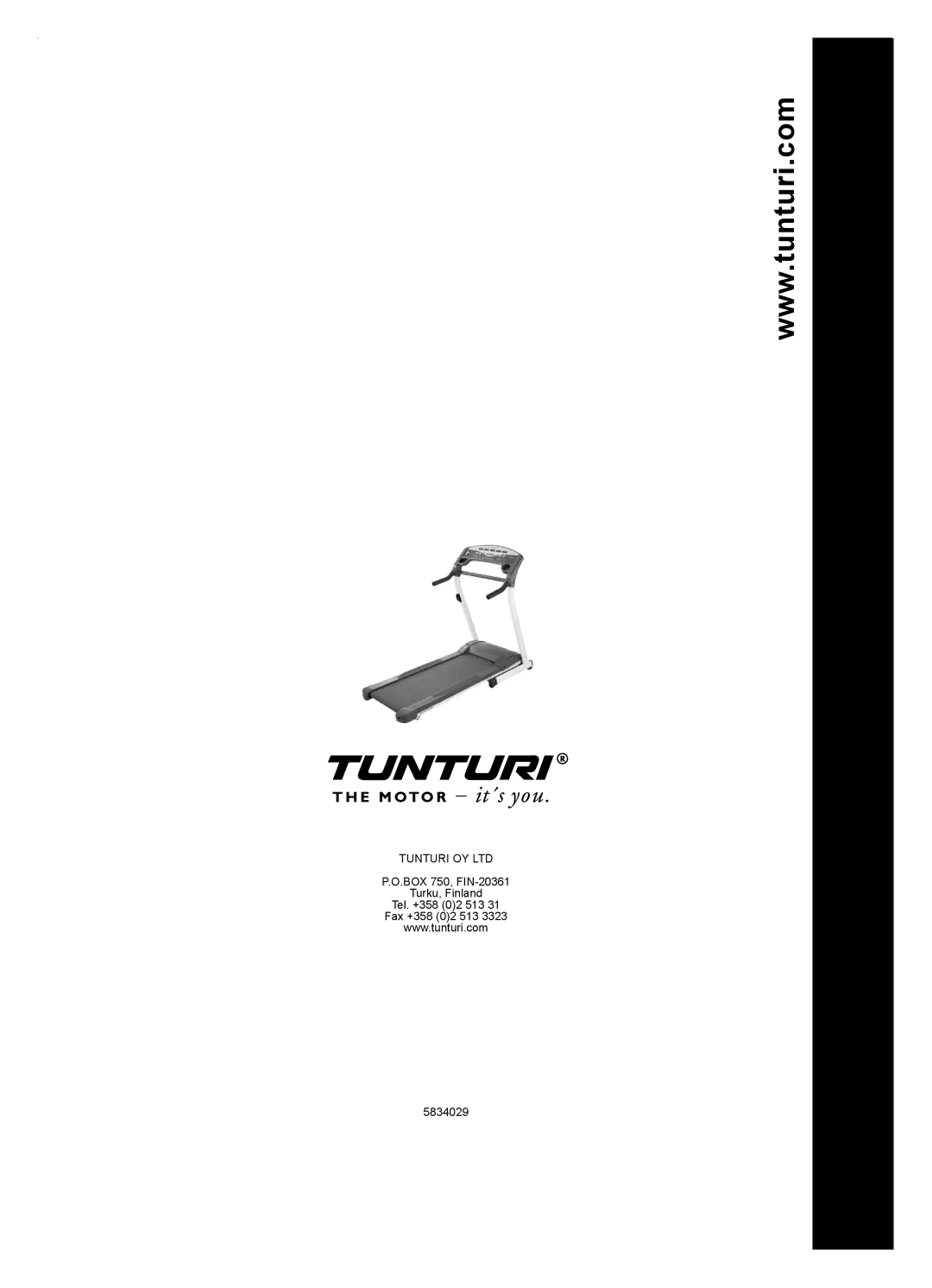 Tunturi J3.5F owner manual 