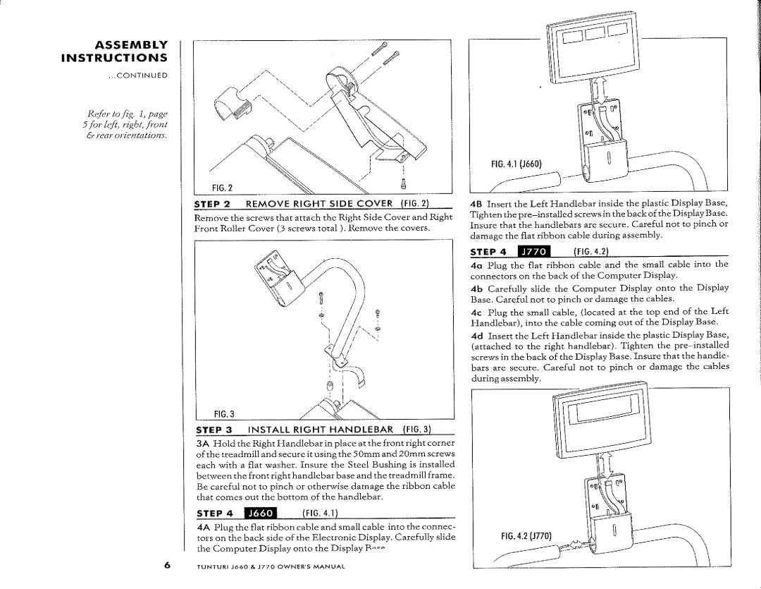 Tunturi J770, J660 manual 