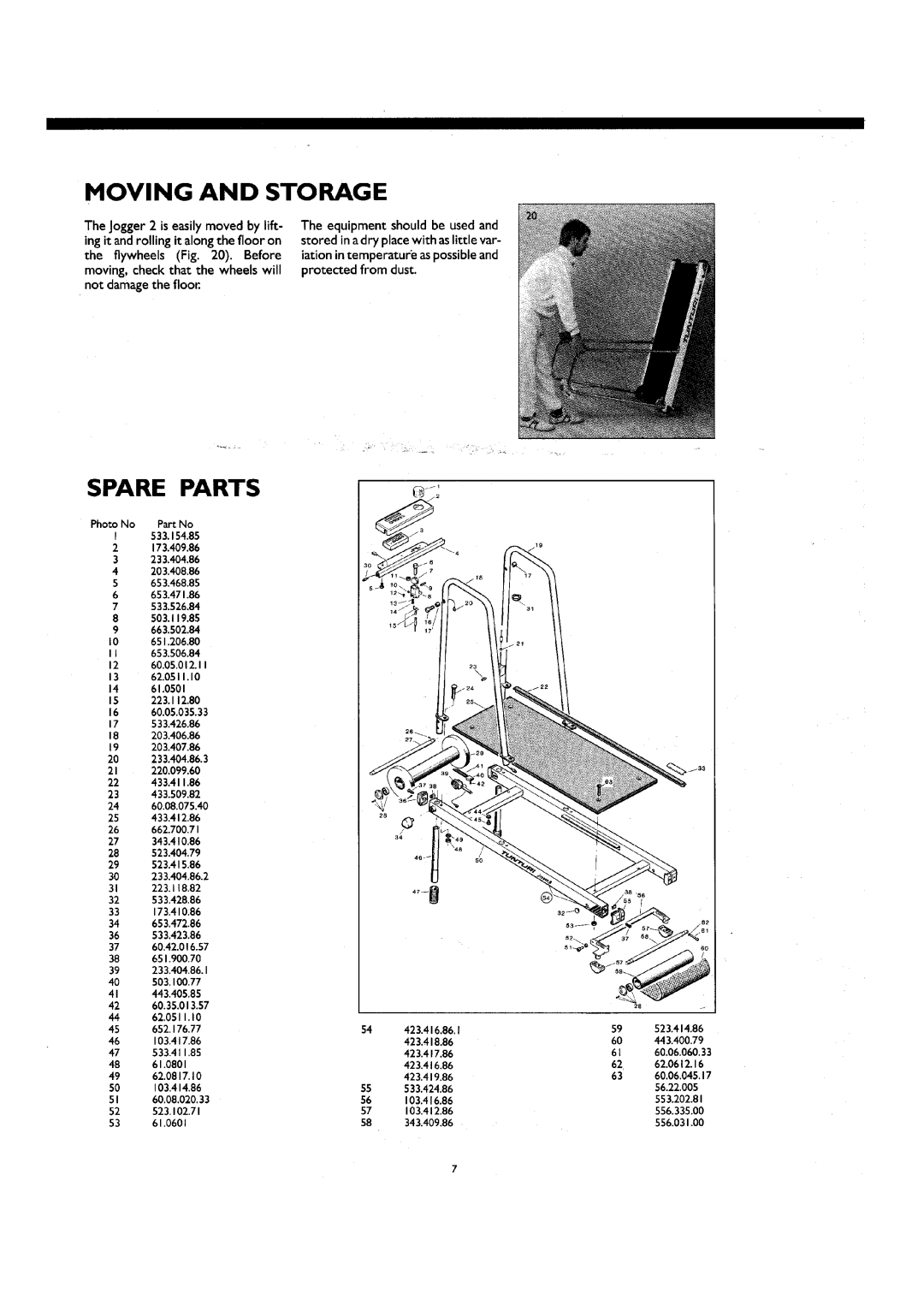 Tunturi Jogger2 manual 