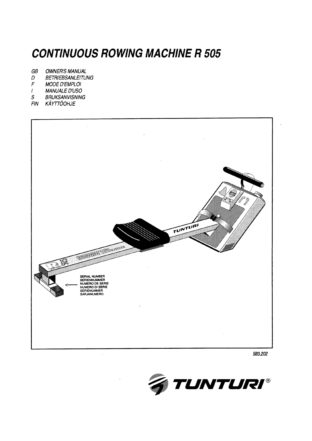 Tunturi R 505 manual 