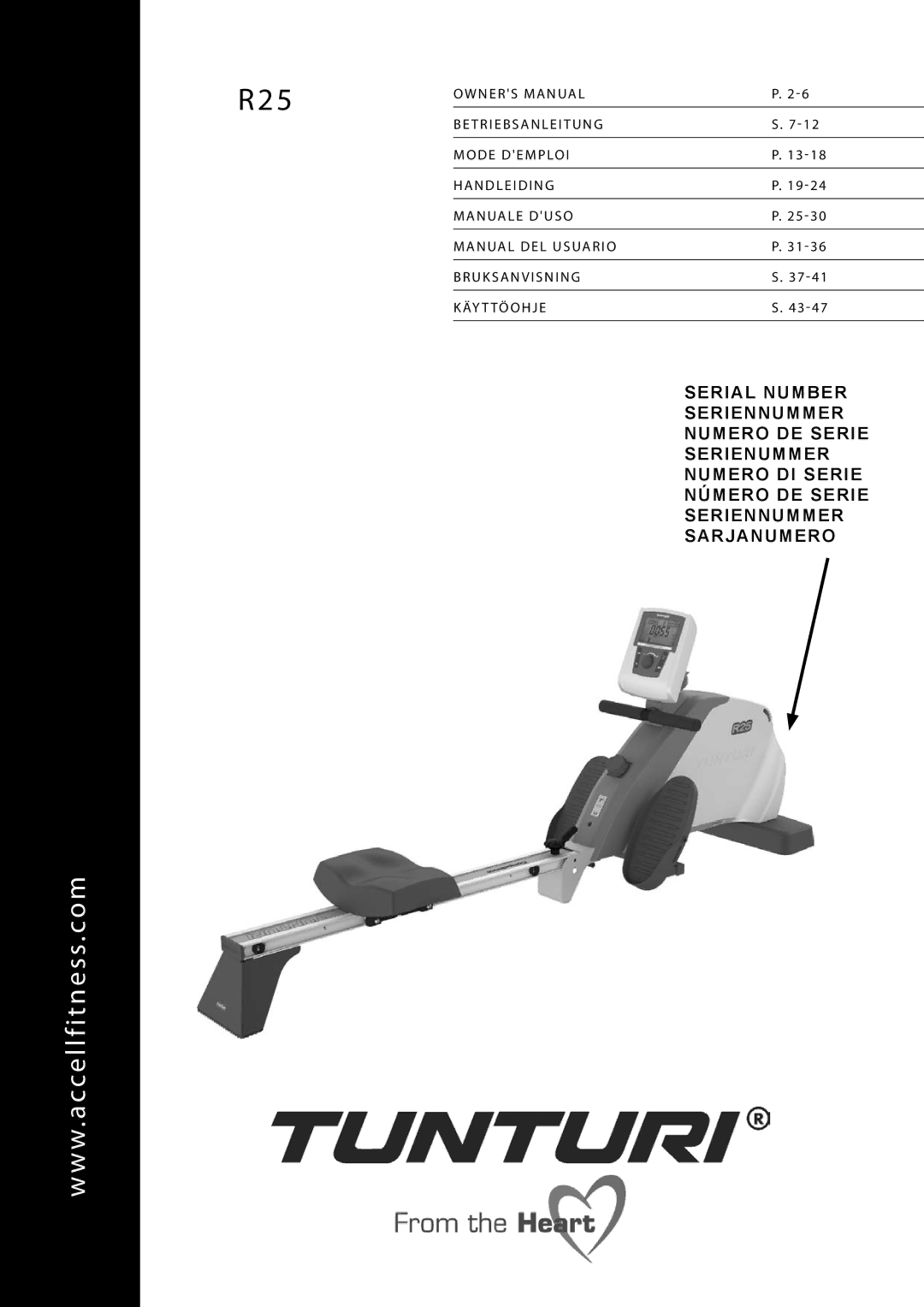 Tunturi R25 owner manual 