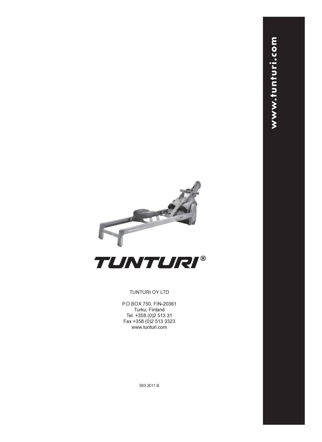 Tunturi R60 owner manual 583 2011 B 