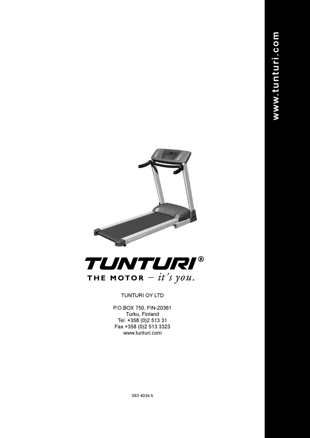 Tunturi T20 owner manual 583 4034 a 