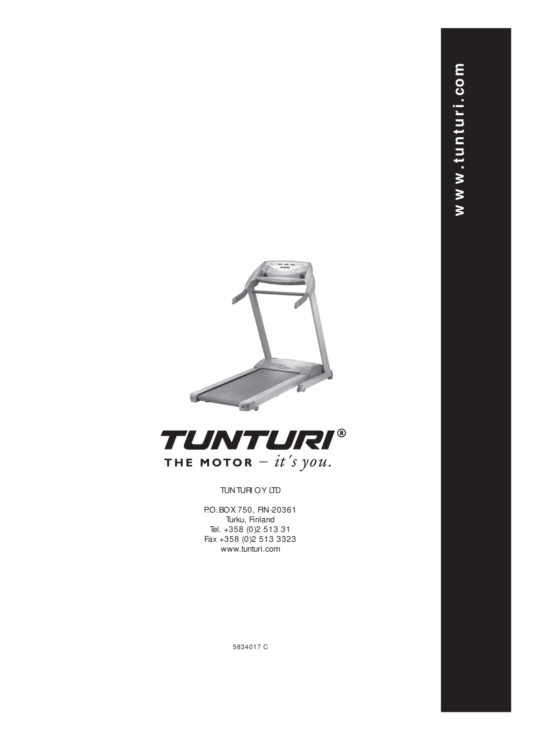 Tunturi T50 owner manual 5834017 C 