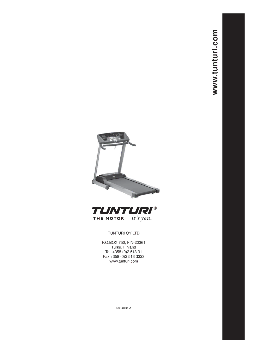 Tunturi T60F owner manual 5834031 a 