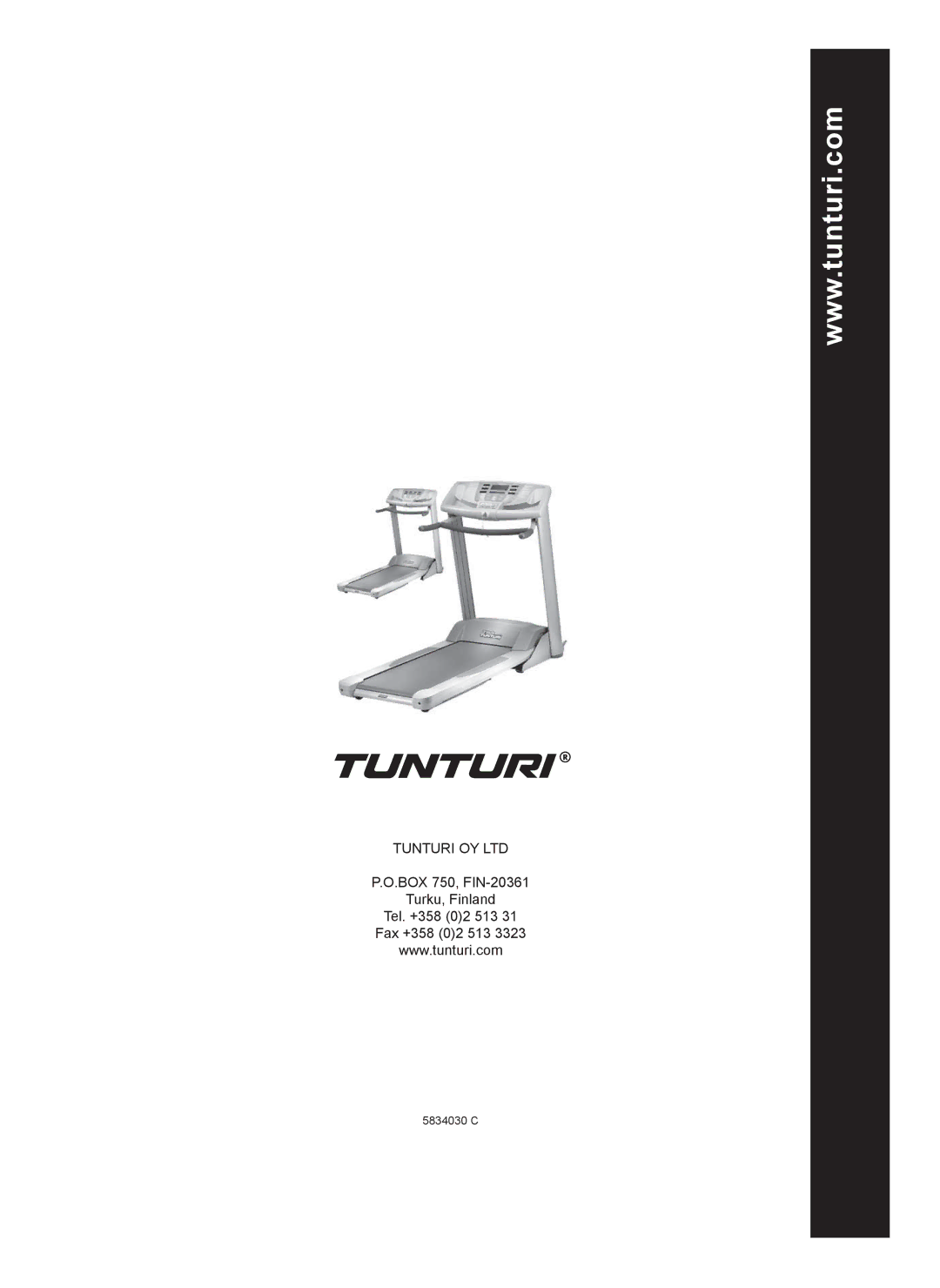 Tunturi T85, T80 owner manual 5834030 C 