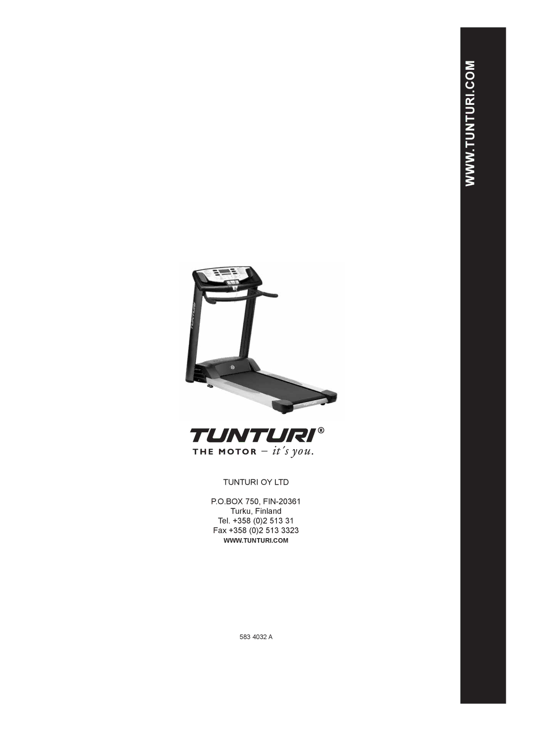 Tunturi T90 owner manual 583 4032 a 