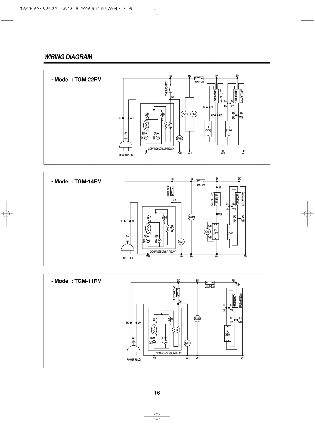 Turbo Air TGM-5R, TGM-48R, TGM-69R, TGM-45R, TGM-35R, TGM-33R, TGF-49F, TGF-23F Model TGM-22RV Model TGM-14RV Model TGM-11RV 