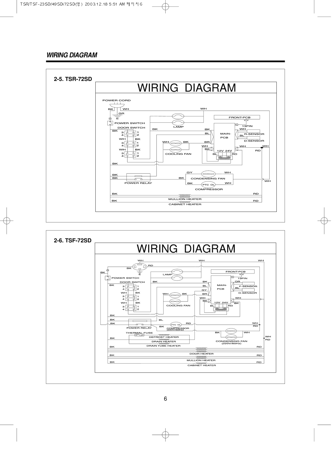 Turbo Air TSF-49SD, TSF-23SD, TSR-49SD, TSR-23SD service manual TSR-72SD, TSF-72SD 