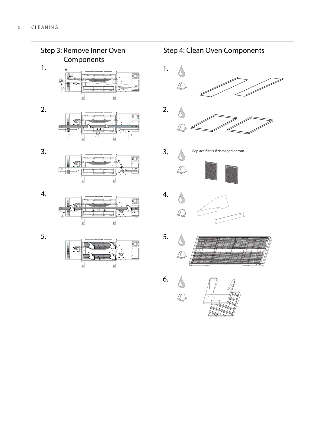 Turbo Chef Technologies 2020 HIGH h manual Remove Inner Oven Components Clean Oven Components 