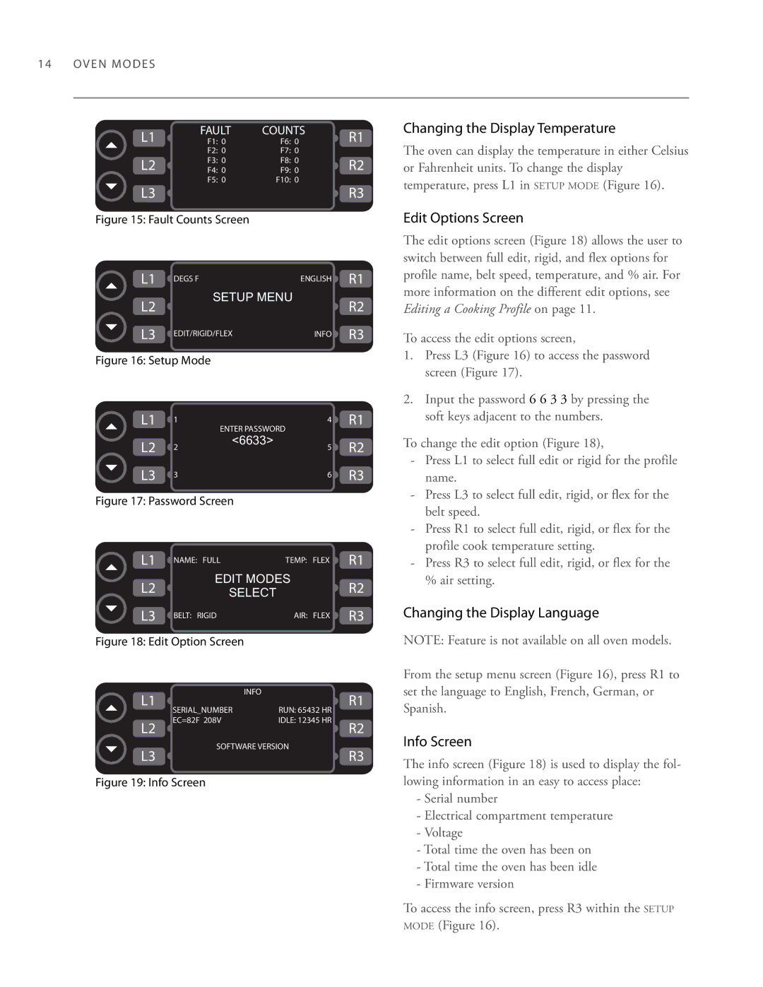 Turbo Chef Technologies 2020 HIGH h manual Changing the Display Temperature 