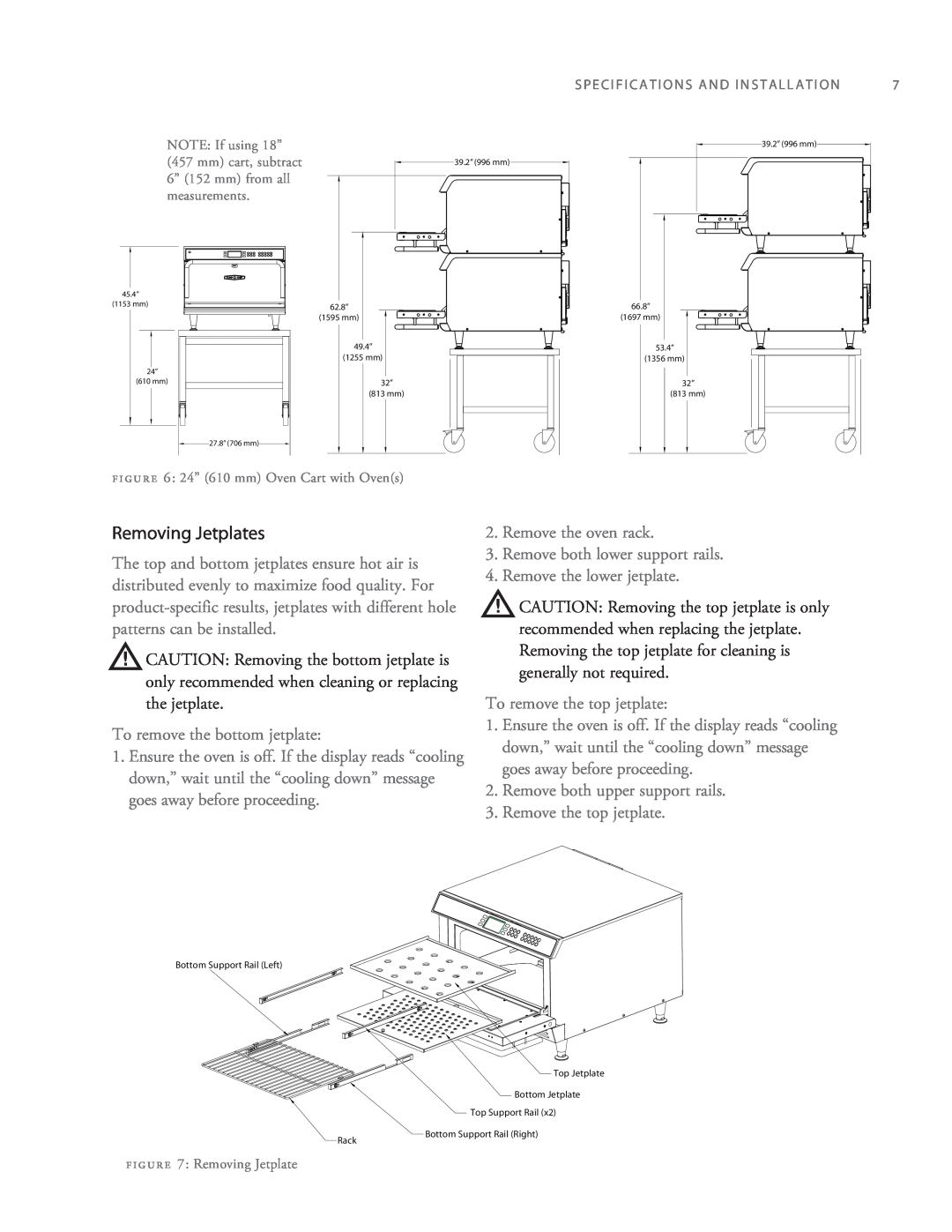 Turbo Chef Technologies 2TM manual Removing Jetplates 