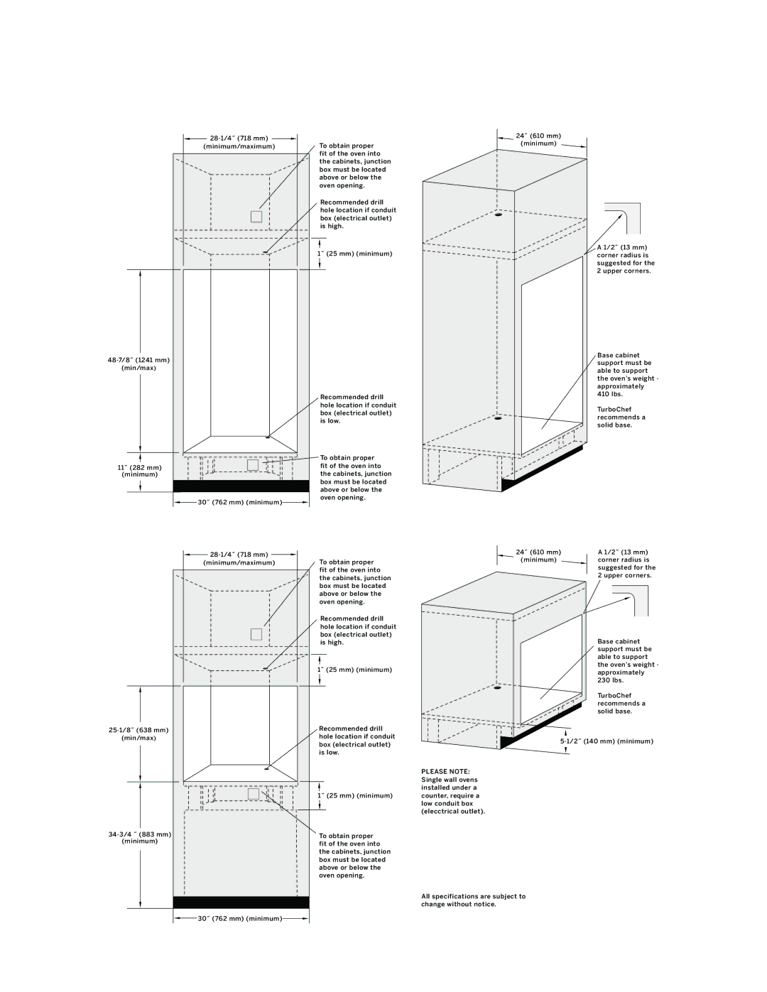 Turbo Chef Technologies 30 Single Wall dimensions 8ccjg\Z``ZXk`fejXi\jlYa\Zkkf ZXe\n`kflkefk`Z\% 