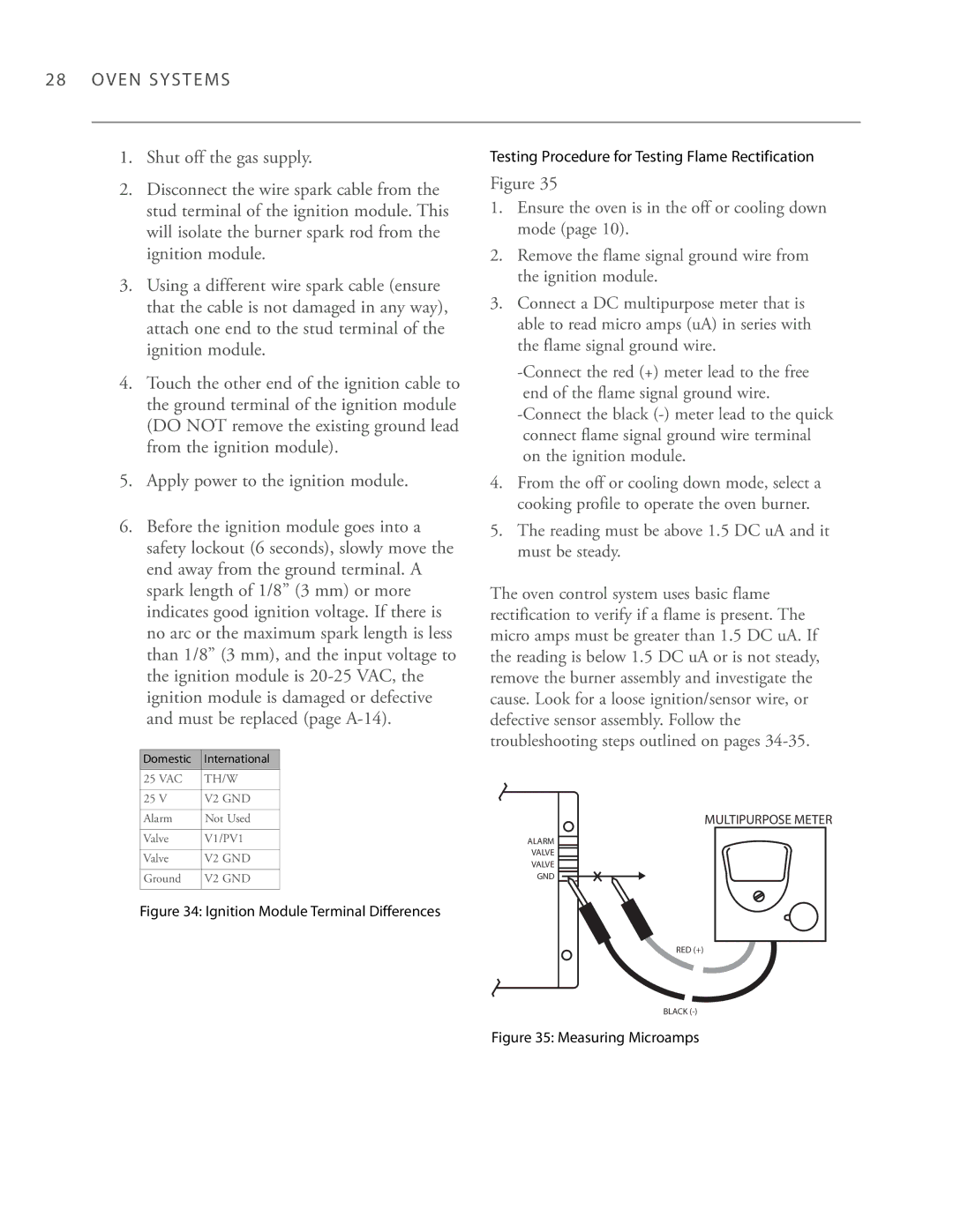 Turbo Chef Technologies 3240 Shut off the gas supply, Will isolate the burner spark rod from, From the ignition module 