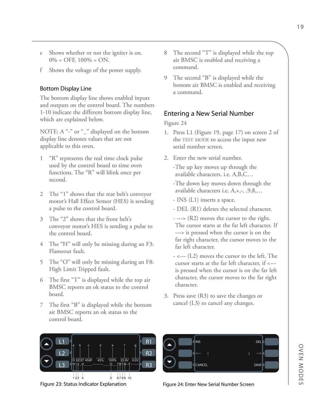 Turbo Chef Technologies 3240 manual Entering a New Serial Number 