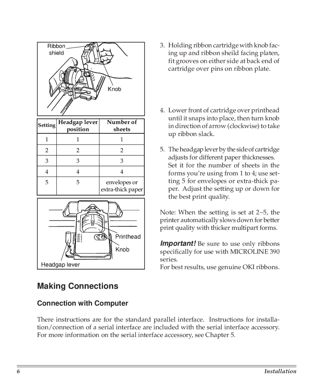 Turbo Chef Technologies 390/391 manual Making Connections, Connection with Computer 