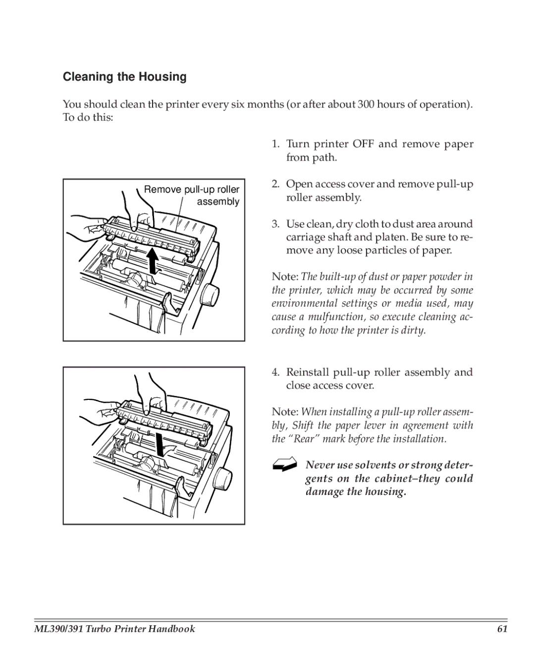 Turbo Chef Technologies 390/391 manual Cleaning the Housing 