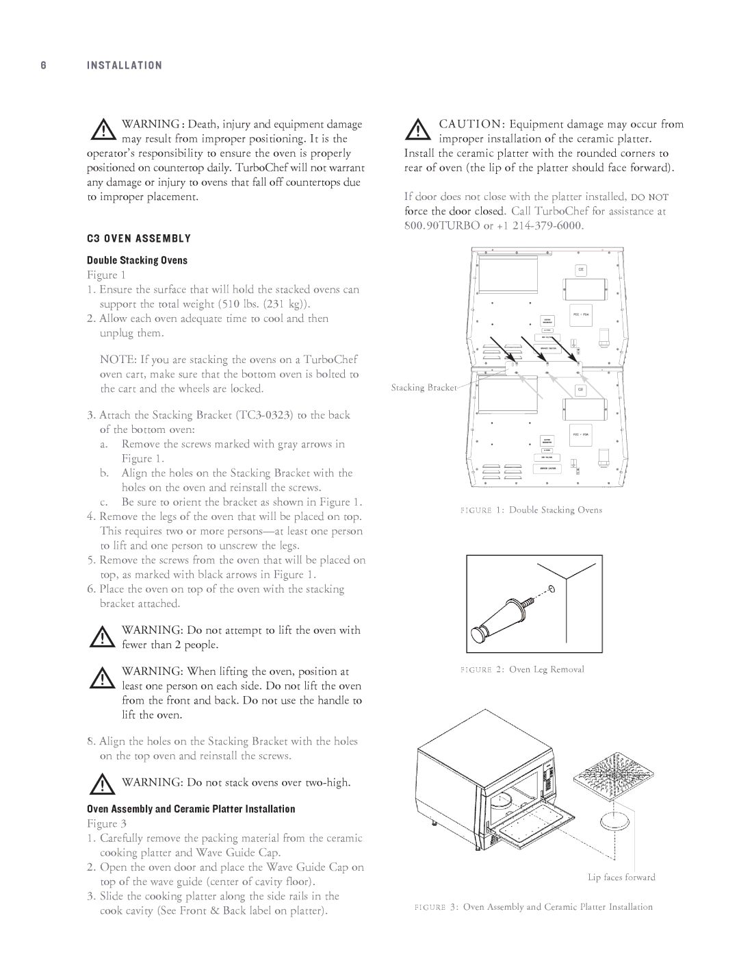 Turbo Chef Technologies C3 Oven Assembly, Double Stacking Ovens, Oven Assembly and Ceramic Platter Installation 