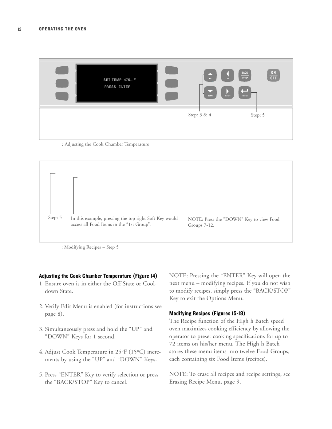 Turbo Chef Technologies HHB-8041, HHB-8136, HHB-8029, HHB-8028, HHB-8134, HHB-8115, HHB-8097, HHB-8085 Modifying Recipes Figures 