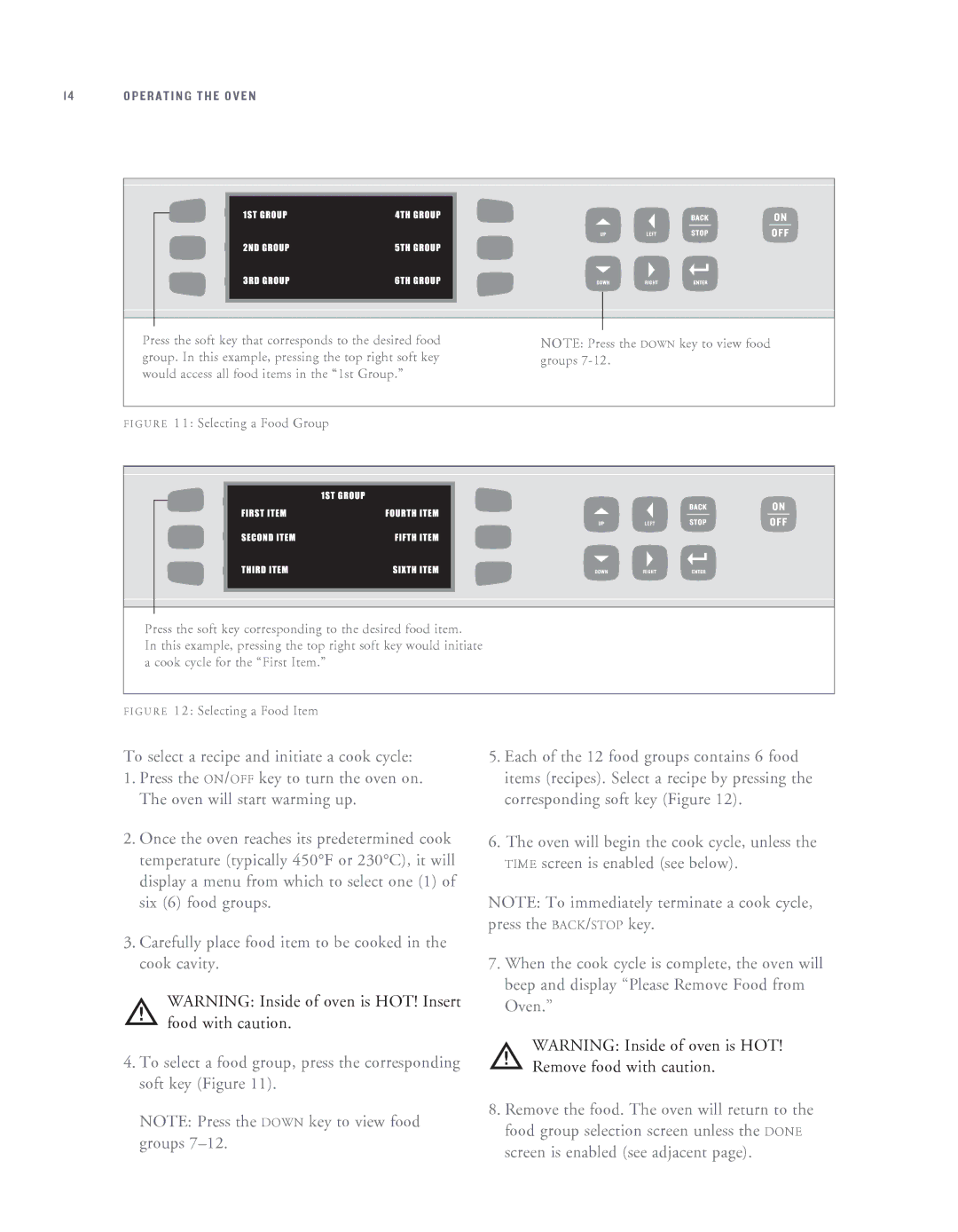 Turbo Chef Technologies HHB-8708, HHB-8114 owner manual Remove food with caution 