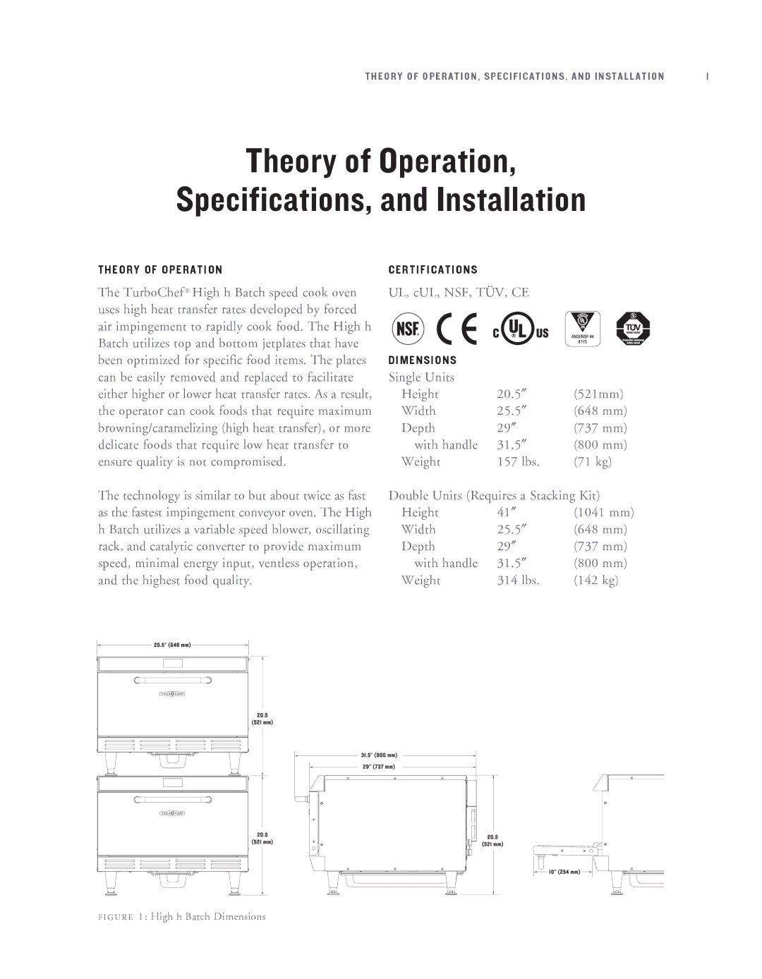 Turbo Chef Technologies HHB-8114, HHB-8708 owner manual Theory of Operation Specifications, and Installation 