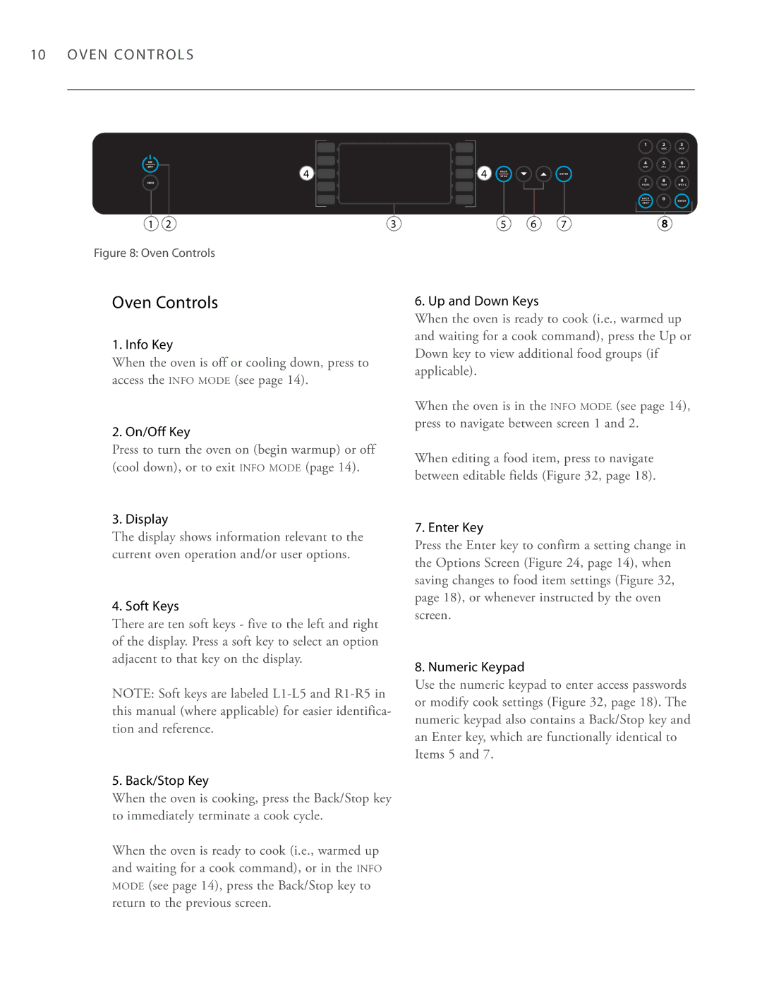 Turbo Chef Technologies i3, i5 owner manual Oven Controls 