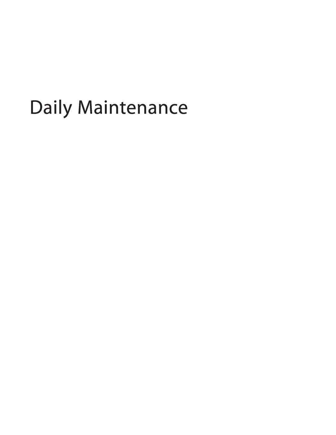 Turbo Chef Technologies i5 service manual Daily Maintenance 