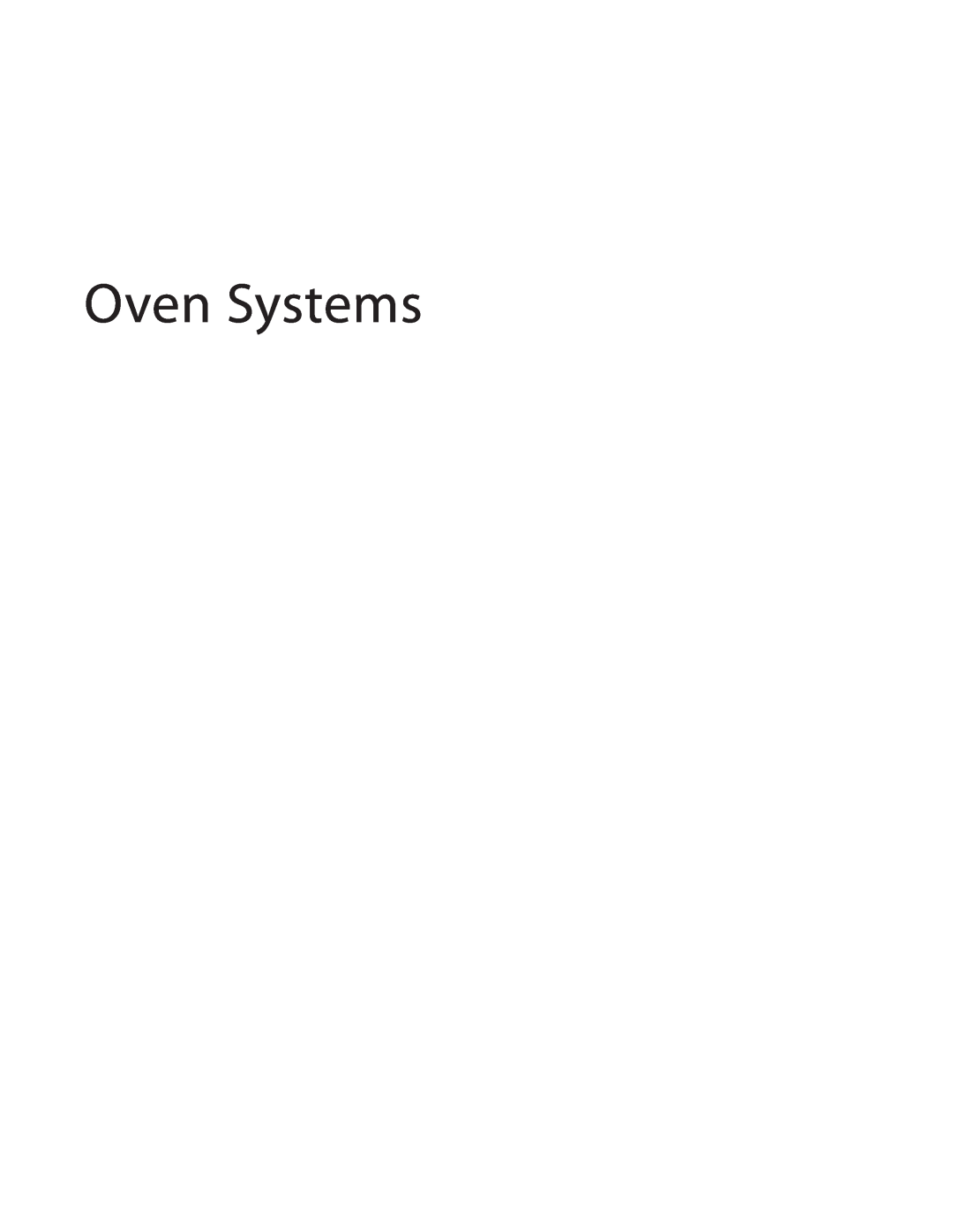 Turbo Chef Technologies i5 service manual Oven Systems 