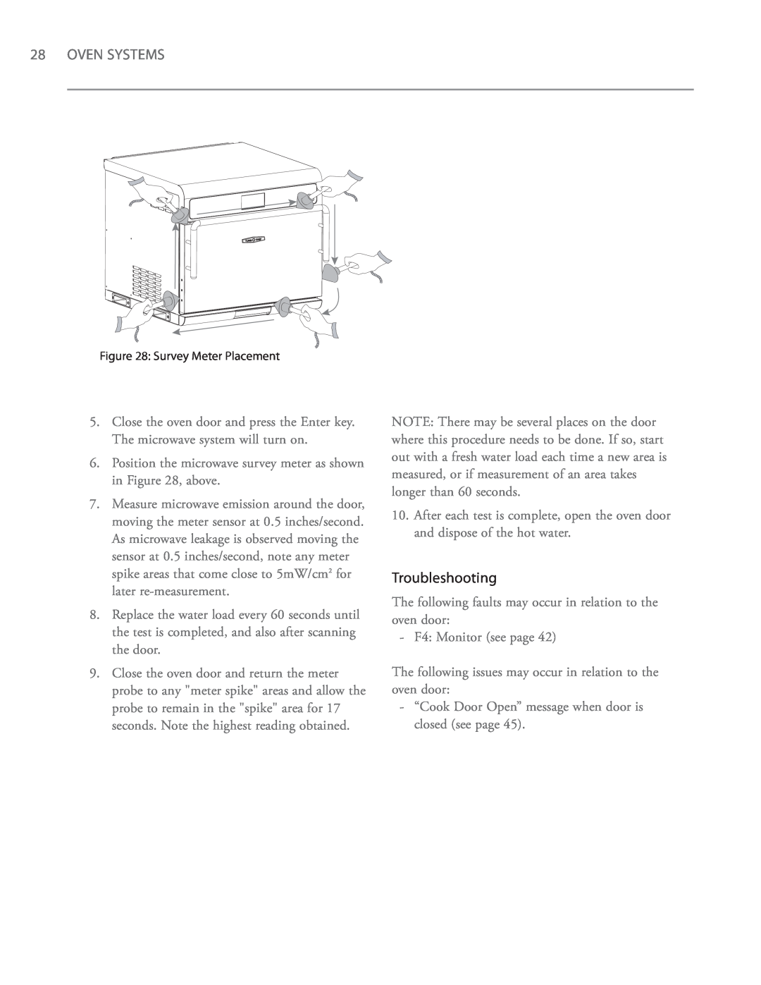 Turbo Chef Technologies i5 service manual Oven Systems, Troubleshooting 