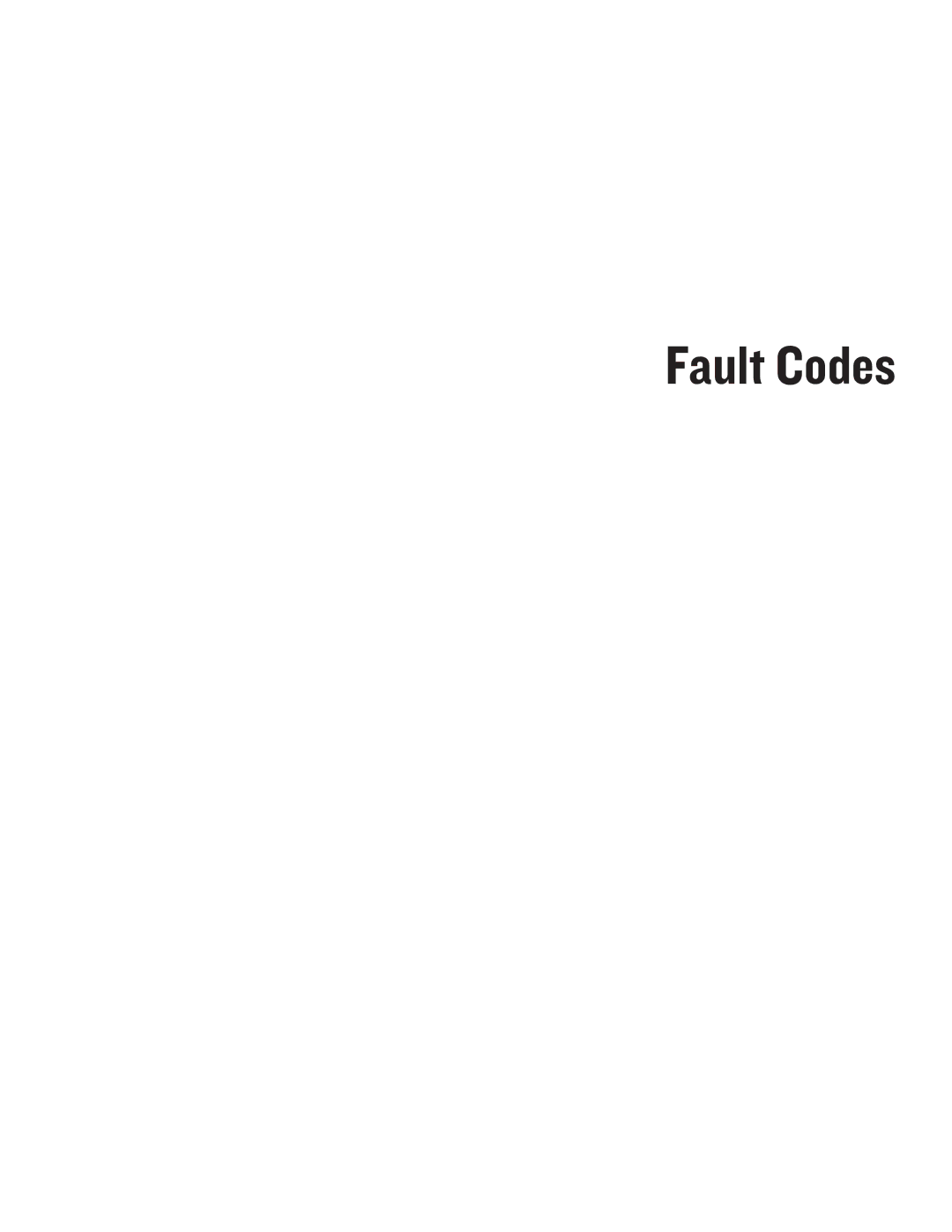 Turbo Chef Technologies NGC-1007 service manual Fault Codes 